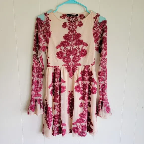 For Love & Lemons Temecula Long Sleeve Mini Dress - Picture 2 of 5